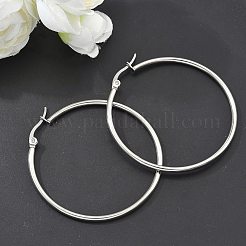 Tarnish Resistant 304 Stainless Steel Big Hoop Earrings&nbsp;EJEW-F105-06P