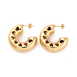 C-Shaped 304 Stainless Steel Stud Earrings for Women&nbsp;LS-EJEW-A125-01G