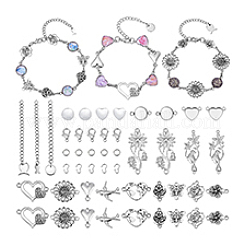 DIY Stainless Steel & Alloy Link Bracelets Making Kits&nbsp;DIY-PH0029-29