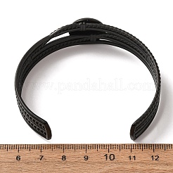 304 Stainless Steel Multi-strand Cuff Bracelet Blanks with Flat Round Bezel Settings&nbsp;SA-CBA4160-01A-EB