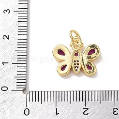 Brass Micro Pave Cubic Zirconia Pendants&nbsp;KK-L268-027G-01