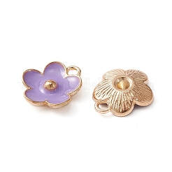 Light Gold Plated Alloy Enamel Pendants&nbsp;ENAM-YW0002-20D