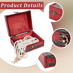 Rectangle Wood & PU Leather Jewelry Boxes&nbsp;CON-CL0001-14A