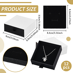 Cardboard Jewelry Set Packing Drawer Boxes&nbsp;CON-WH0115-43A
