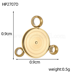 304 Stainless Steel Connector Cabochon Settings&nbsp;STAS-OY009-28G