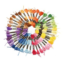6Bundles 6 Colors Polyester Embroidery Floss&nbsp;OCOR-YW0001-24F
