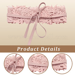 Imitation Leather Flower Lace Wide Chain Belts&nbsp;AJEW-WH20077-032C