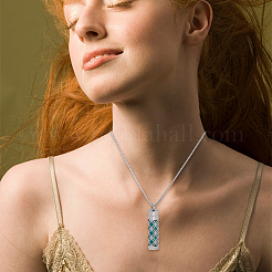 2Pcs 2 Styles Stainless Steel Essential Oil Diffuser Pendant Necklaces for Women&nbsp;NJEW-WR0001-04A