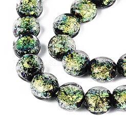 Handmade Foil Glass Beads Strands&nbsp;FOIL-Q002-03C