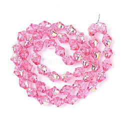 Electroplate Transparent Glass Beads Strands&nbsp;X-EGLA-N020-03E