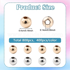 800Pcs 2 Colors CCB Plastic Round Beads&nbsp;FIND-YW0007-20