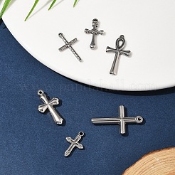 6Pcs 6 Styles 304 Stainless Steel Pendants&nbsp;STAS-FS0001-64