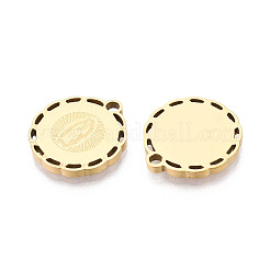 Religion 304 Stainless Steel Flat Round Pendants&nbsp;STAS-T073-04G