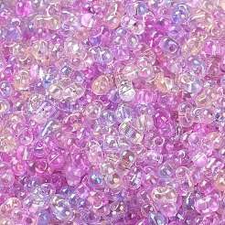 AB Color Plated Glass Seed Beads&nbsp;SEED-L011-06B-01