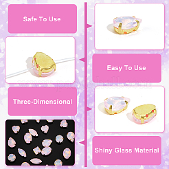 106pcs 6 Style Sew On Rhinestone&nbsp;FIND-OC0004-09C