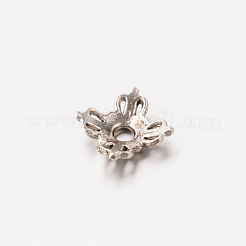 4-Petal Tibetan Style Alloy Bead Cap&nbsp;X-TIBE-O004-35AS-LF