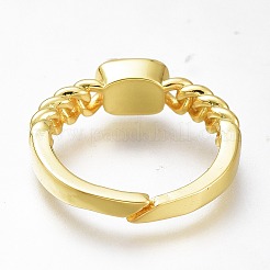 Adjustable Brass Micro Pave Cubic Zirconia Cuff Rings&nbsp;LS-ZIRC-I049-39G-01