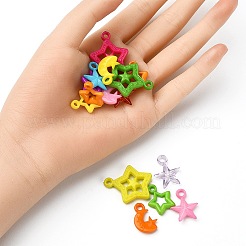 200Pcs 5 Styles Opaque Acrylic Pendants&nbsp;MACR-YW0002-60