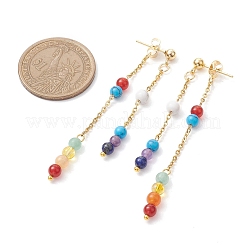 Natural Mixed Stone Ear Studs&nbsp;EJEW-JE05944