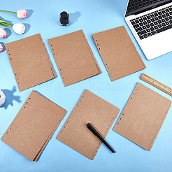 5Pcs Kraft Paper Binder Dividers&nbsp;AJEW-CP0011-76B