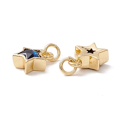 Brass Cubic Zirconia Charms&nbsp;FIND-Z005-02