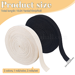2 Rollls 2 Colors Polycotton Ribbon&nbsp;SRIB-MA0001-06A