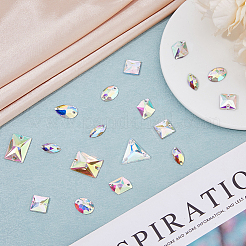 80Pcs 8 Styles Rectangle/Oval/Triangle Sew on Rhinestone&nbsp;GLAA-DC0001-45