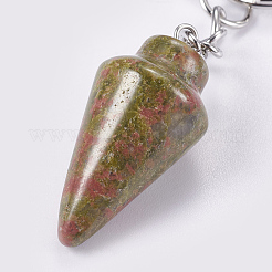 Natural Unakite Keychain&nbsp;KEYC-P041-A01