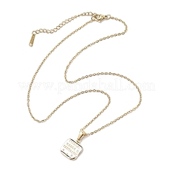 Brass Micro Pave Cubic Zirconia Pendant Necklaces&nbsp;NJEW-JN04690-02