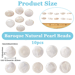 10Pcs Baroque Natural Keshi Pearl Beads&nbsp;PEAR-LT0001-20
