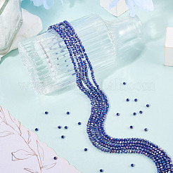 10 Strands Baking Electroplate Glass Beads Strands&nbsp;GLAA-BW0001-01