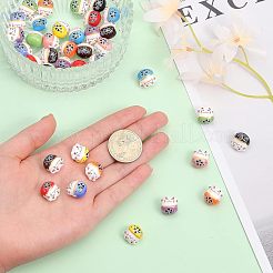 40Pcs 10 Colors Handmade Porcelain Beads&nbsp;PORC-CA0001-11