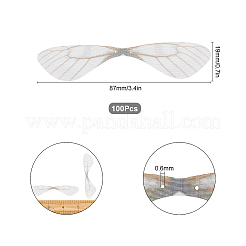 100Pcs Polyester Fabric Wings Crafts Decoration&nbsp;FIND-SC0002-04