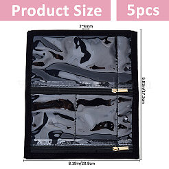 Portale Travel Velvet and PVC Loose Leaf Binder Jewelry Bags&nbsp;AJEW-WH0673-27A