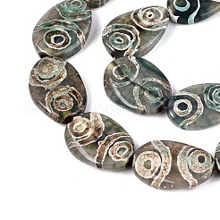 Tibetan Style dZi Agate Beads Strands&nbsp;G-N357-02A-01
