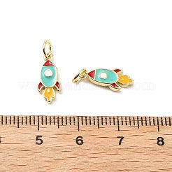 Brass Enamel Charms&nbsp;KK-L237-024G-01