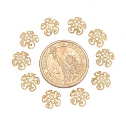 Flower Brass Fancy Bead Caps&nbsp;KK-P032-01-NR