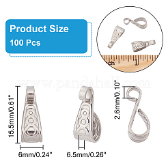 100Pcs 304 Stainless Steel Tube Bails&nbsp;STAS-AR0001-55