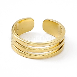 Ion Plating(IP) 304 Stainless Steel Cuff Ring for Women&nbsp;RJEW-C060-34G