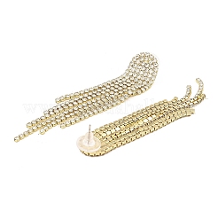 Cubic Zirconia Chains Tassel Earrings&nbsp;EJEW-P236-09G