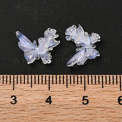 Butterfly with Flower Transparent Resin Cabochons&nbsp;FIND-L019-06A