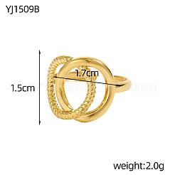 304 Stainless Steel Cuff Rings&nbsp;RJEW-OY001-04G