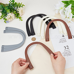 4 Pairs 4 Colors D-Shape Plastic Bag Handles&nbsp;FIND-WR0008-03