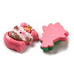 Flower Cute Girl Opaque Resin Decoden Cabochons&nbsp;CRES-P034-02