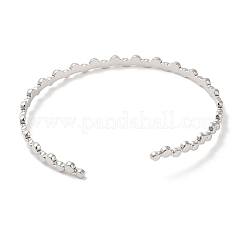 Non-Tarnish 304 Stainless Steel Flat Round Wrap Cuff Bangles for Women&nbsp;BJEW-L682-010P