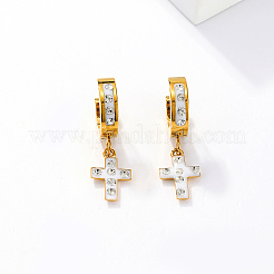 Fashion Cross 201 Stainless Steel Hoop Earrings&nbsp;IH3729