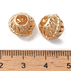 Rack Plating Alloy European Beads&nbsp;PALLOY-S189-01G