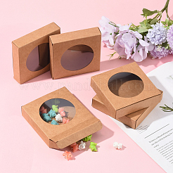 12pcs Square Kraft Paper Storage Gift Boxes&nbsp;CON-YW0001-83