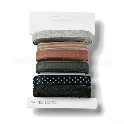 18 Yards 6 Styles Polyester Ribbon&nbsp;SRIB-C001-G05