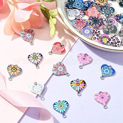 42Pcs 21 Styles Alloy Enamel Connector Charms&nbsp;ENAM-CJ0004-42